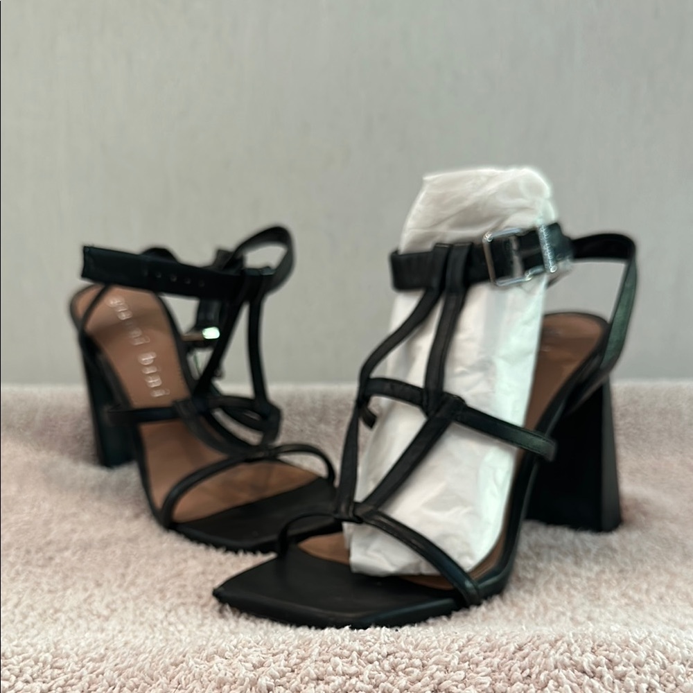 Gianni Bini Black Strappy Heels